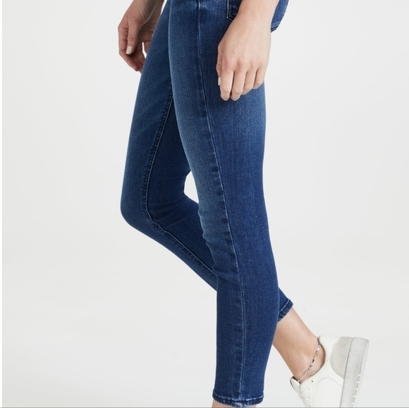 Rag & Bone Capri/Crop Skinny Blue Denim Jeans Women's Size 25 - Picture 2 of 11